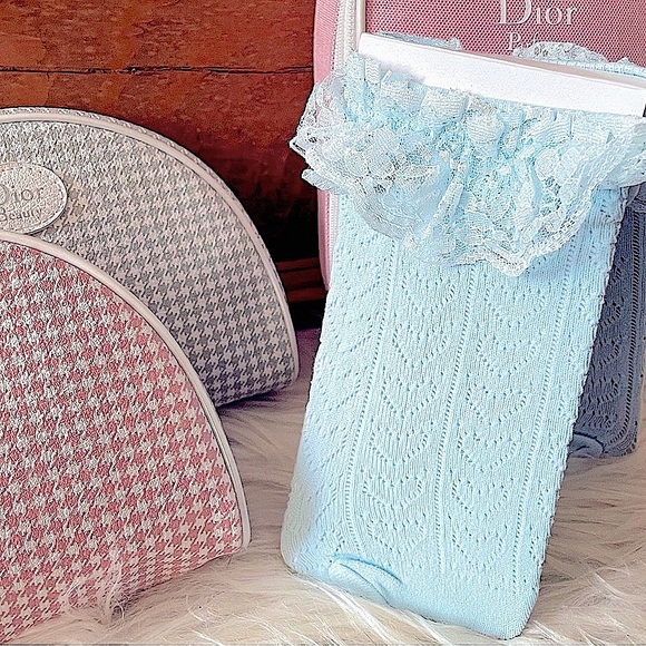 Baby Blue Ruffle Socks | Dolls Kill | One Size | - Picture 9 of 9